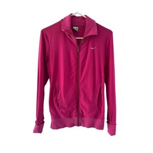 Nike Fitdry track jacket zip up fuchsia magenta XS